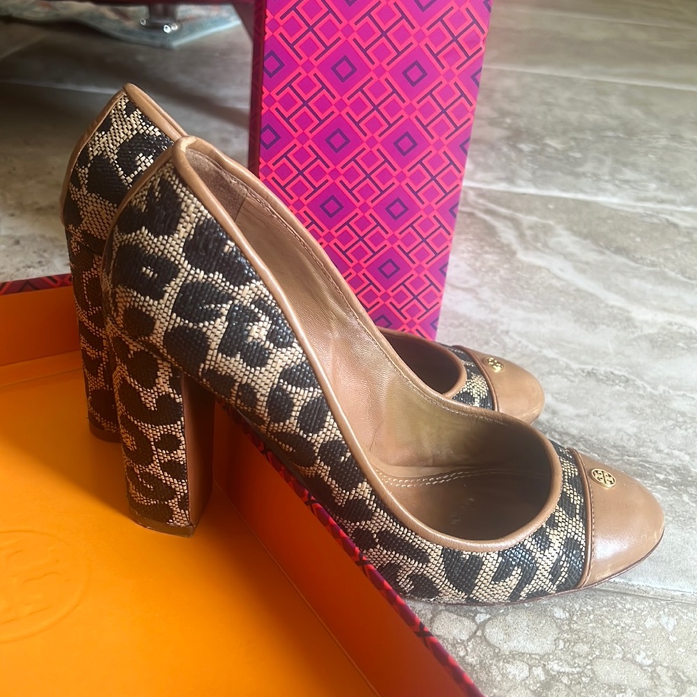 Tori Burch High Heels Cheetah Slightly Worn (8)